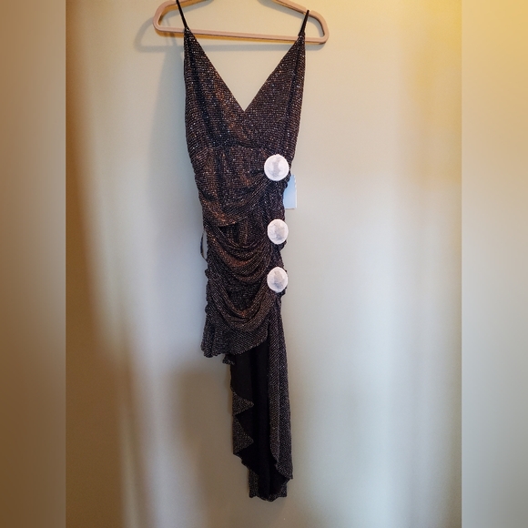 For love and lemons Margaux Glitter Maxi Dress M - Picture 8 of 8